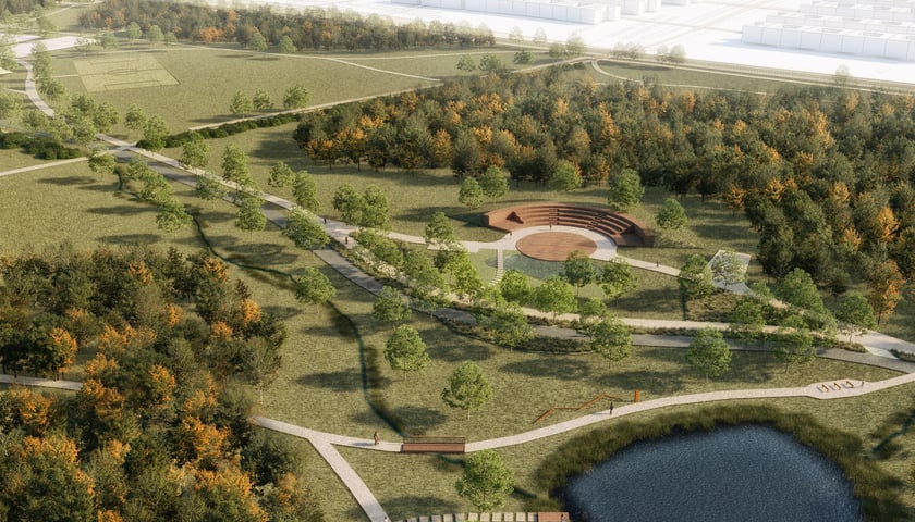 Powiększ obraz: Wizualizacja Zielonego Klina Wrocławia