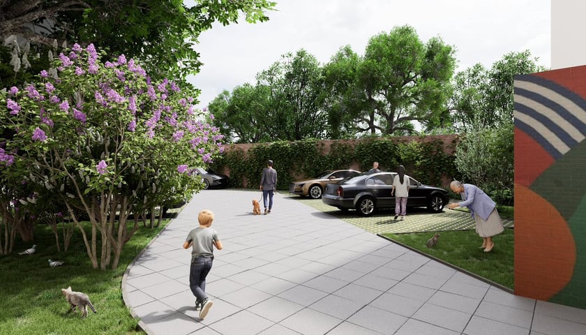 Powiększ obraz: Tak będzie wyglądać podwórko przy ul. Brzeskiej 25A po metamorfozie