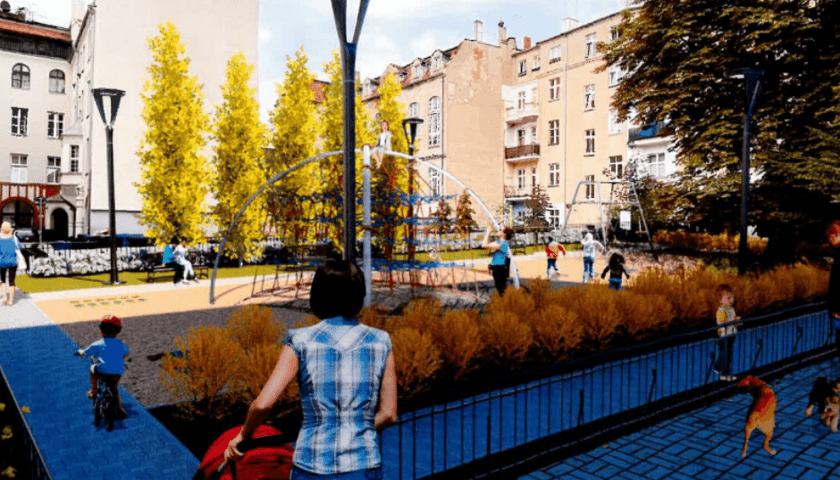 Powiększ obraz: <p>Tak w przyszłości bęzie wyglądać podw&oacute;rko przy Nowej</p>