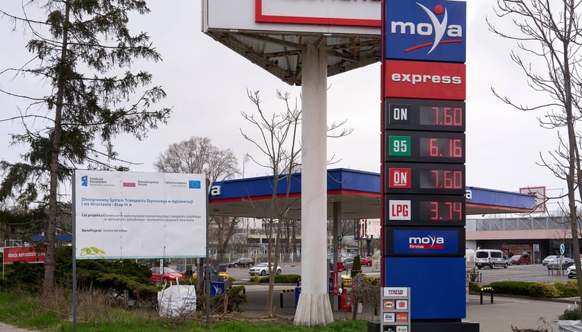 Powiększ obraz: Ceny paliw na wrocławskiej stacji we wtorek 31 marca 2026 roku