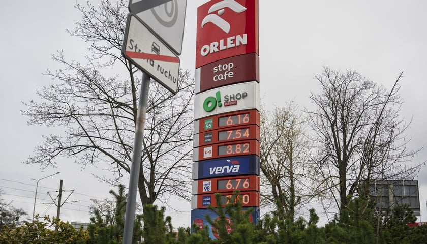 Powiększ obraz: Ceny paliw na wrocławskiej stacji we wtorek 31 marca 2026 roku