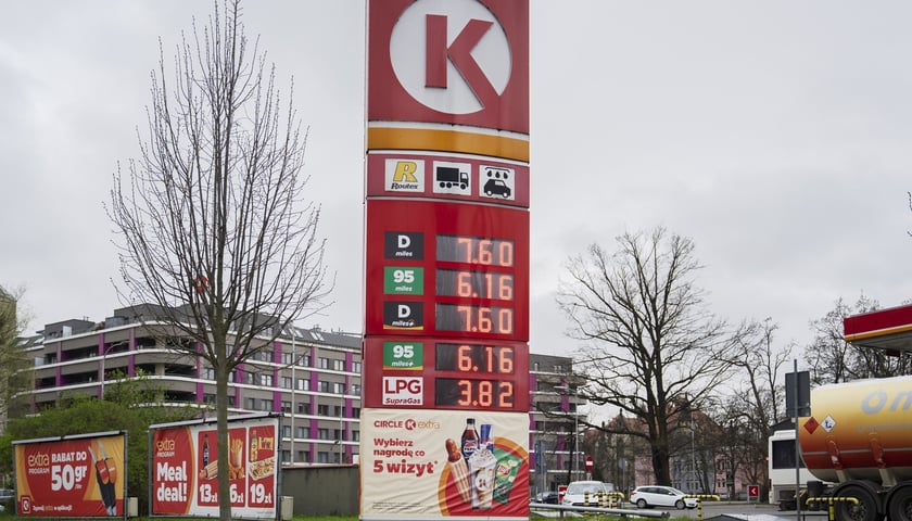 Powiększ obraz: Ceny paliw na wrocławskiej stacji we wtorek 31 marca 2026 roku