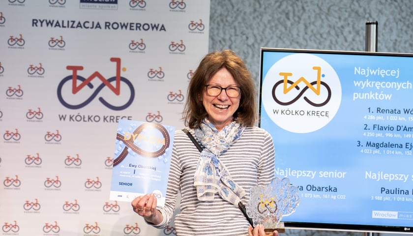 Powiększ obraz: <p>Wręczenie nagr&oacute;d w akcji &bdquo;W K&oacute;łko Kręcę&rdquo; w środę 8 kwietnia w Barbarze</p>