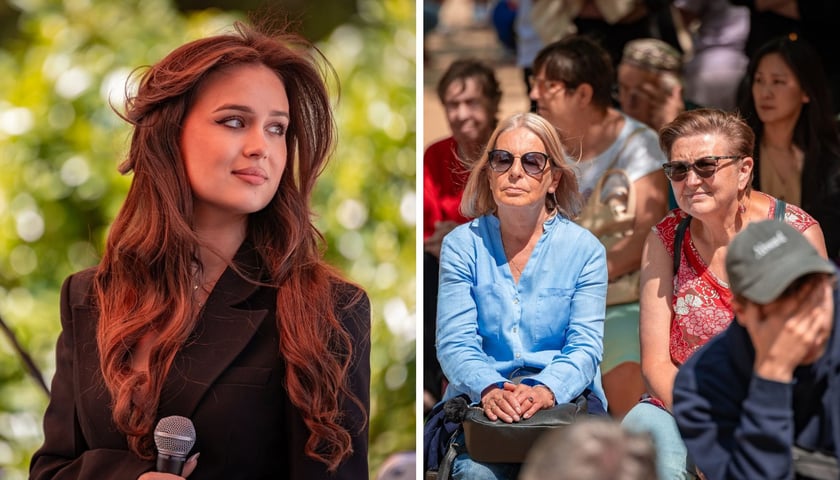 Kamila Walczak z mikrofonem i osoby słuchające koncertu w Parku Południowym, Vertigo Summer Jazz Festival 2026