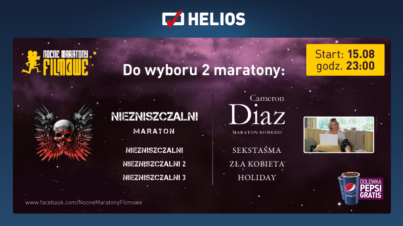 Maratony: Niezniszczalni i Cameron Diaz w kinie Helios