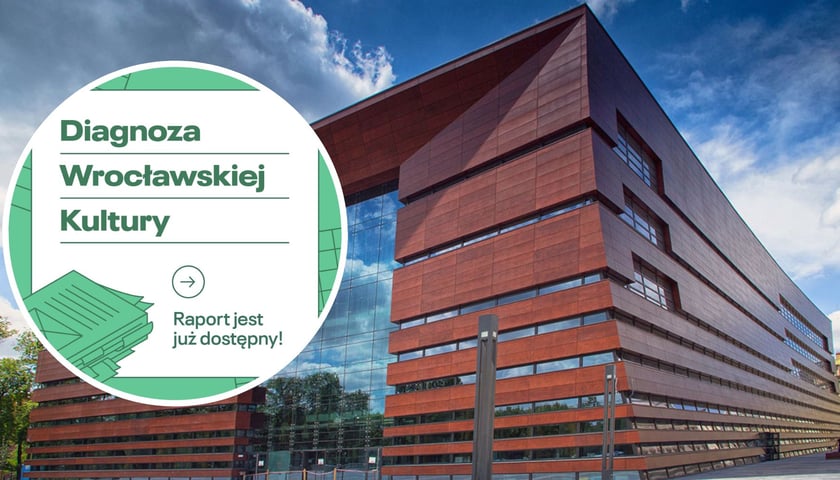 Zdjęcie NFM a w nałożonej okrągłej ramce grafika Diagnozy Wrocławskiej Kultury 