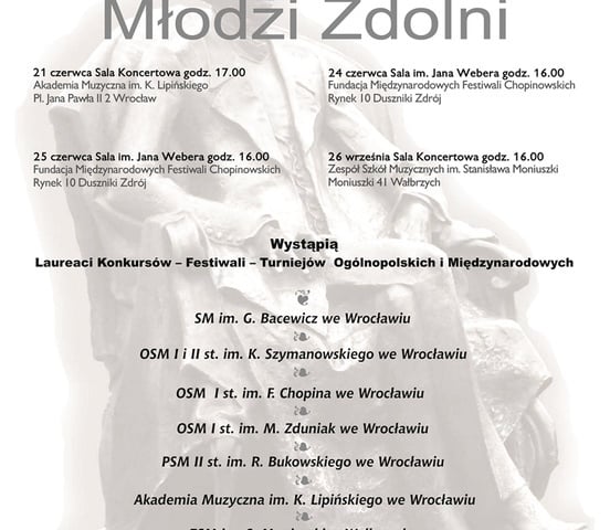 plakat „Młodzi zdolni”