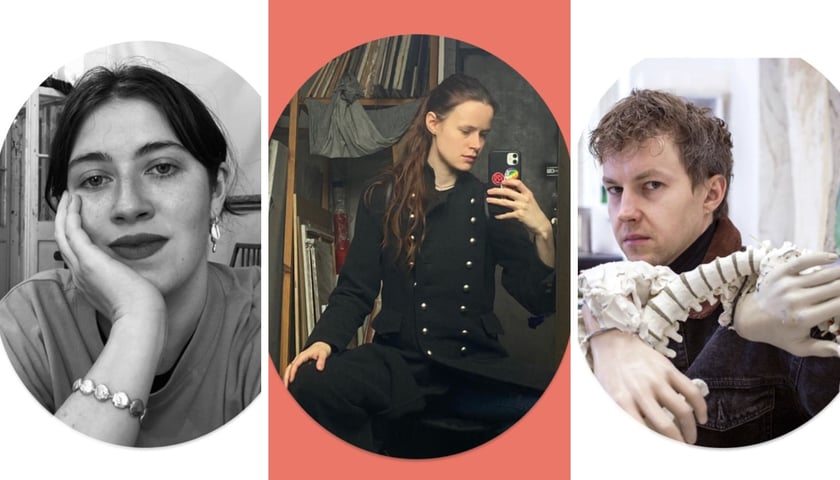 Laureaci konkursu KAF Young Art Price, od lewej: Kateryna Aliinyk, Krystyna Melnyk, Filip Rybkowski