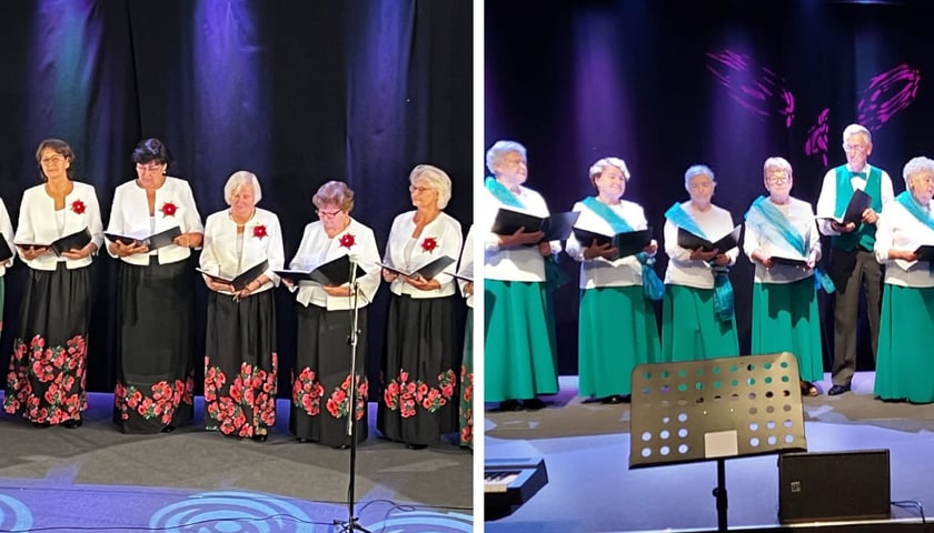 Na zdjęciu dwa chóry, które wystąpią podczas Wrocławskiego Festiwalu Chórów Osiedlowych – z lewej chór Przedmieścia Świdnickiego, z prawej chór Bakara
