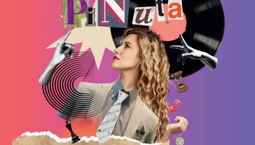 Grafika promująca płytę z wizerunkiem wokalistki i napisami PiNuta oraz #niedoczas.