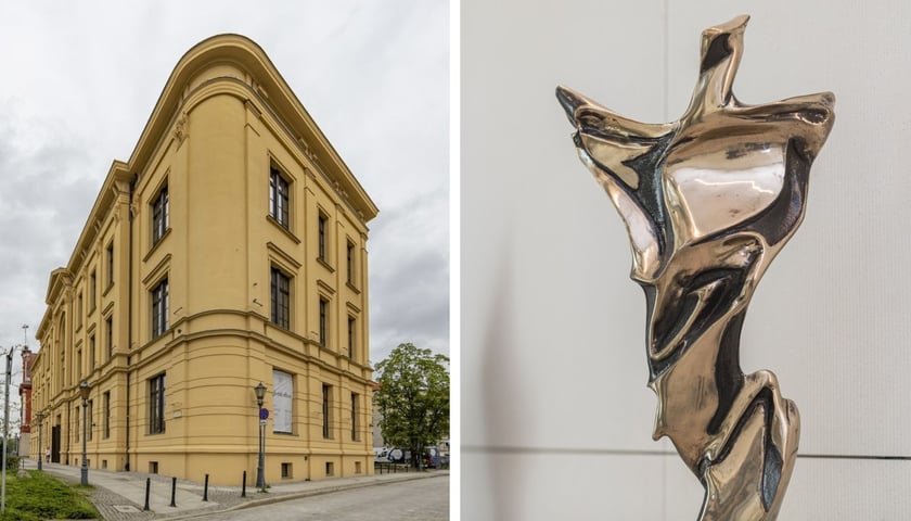 Budynek L’UNI i rzeźba Stanisława Wysockiego