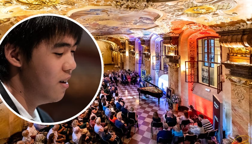 Na dużym zdjęciu recital pianistyczny w Oratorium Marianum, na małym zdjęciu Kevin Chen, który zagra 15 czerwca