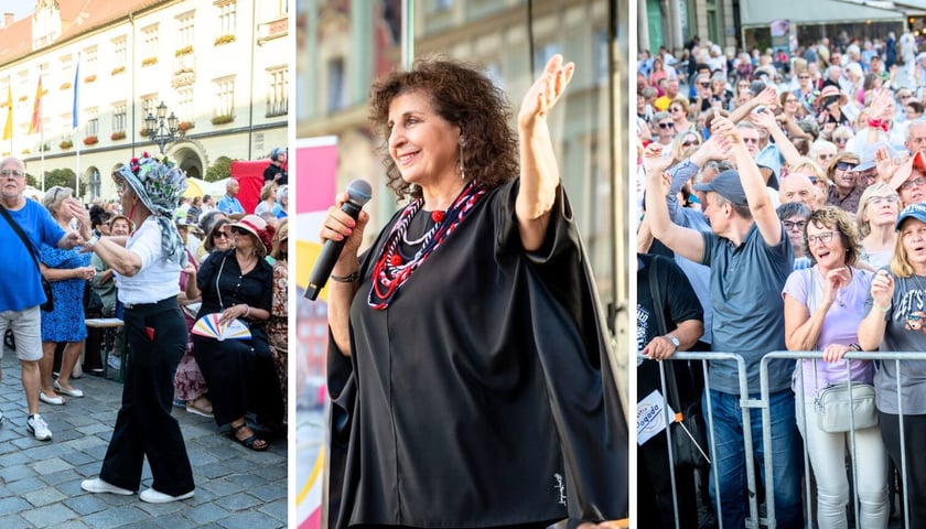Koncert Eleni podczas Wrocławskich Dni Seniora na wrocławskim rynku 