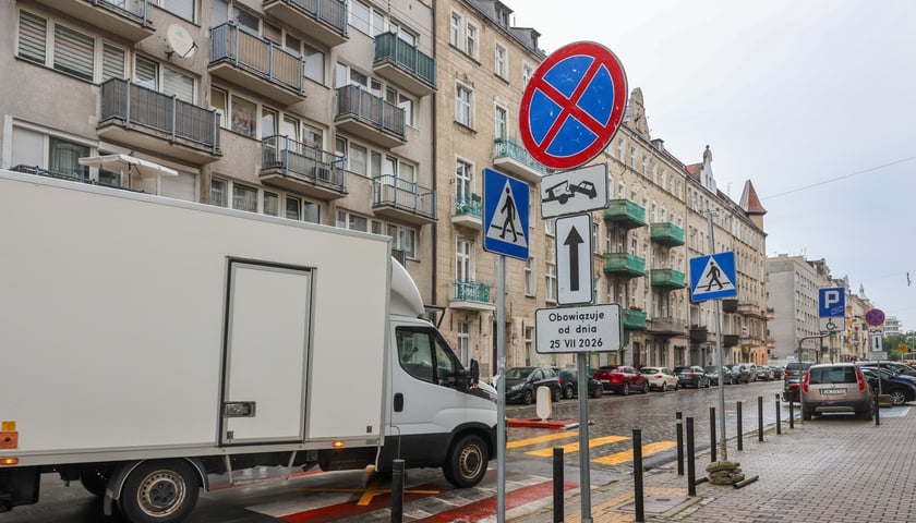Powiększ obraz: Zdjęcia ulicy Trzebnickiej oraz trasy objazdu wykonane w poniedziałkowy poranek 27 lipca