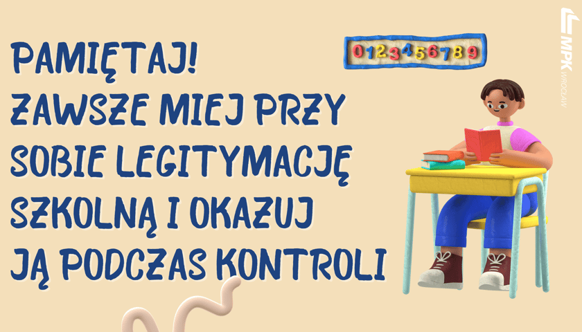 Powiększ obraz: Na ekranach w pojazdach MPK Wrocław pojawią się informacje dla uczniów, którzy właśnie rozpoczęli rok szkolny