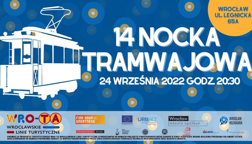 Powiększ obraz: Impreza rozpocznie się na terenie Zajezdni Popowice, a nocne przejazdy potrwają około 6 godzin