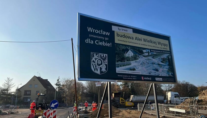Na zdjęciu budowa łącznika pomiędzy ulicami - Dembowskiego i Olszewskiego