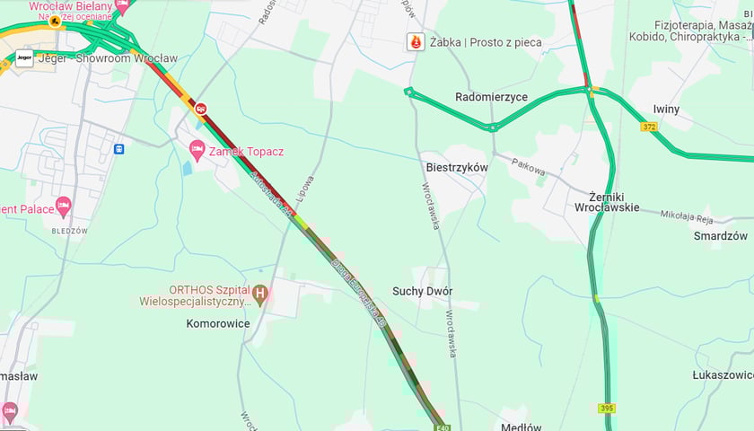 Powiększ obraz: utrudnienia w ruchu na A4 po kolizji dwóch aut, 31.07.2024