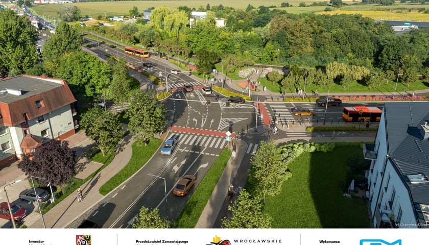 Powiększ obraz: Tak po przebudowie wyglądać będzie skrzyżowanie ulic Awicenny, Wiejskiej i Mokronoskiej