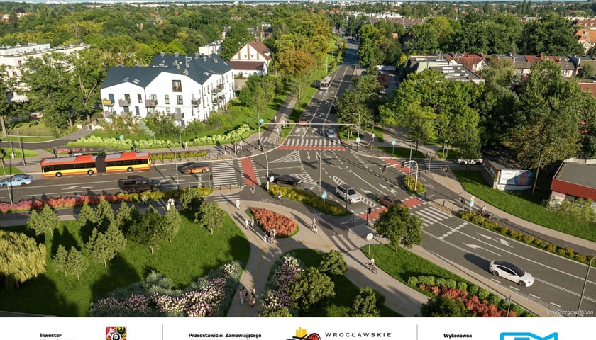 Powiększ obraz: Tak po przebudowie wyglądać będzie skrzyżowanie ulic Awicenny, Wiejskiej i Mokronoskiej