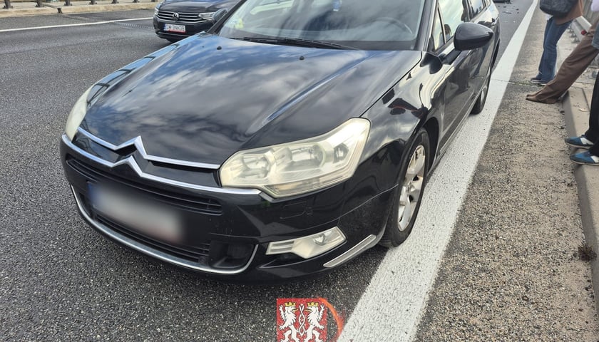 Wypadek między węzłami&nbsp;Wrocław Zach&oacute;d i Wrocław Lotnisko w kierunku Warszawy