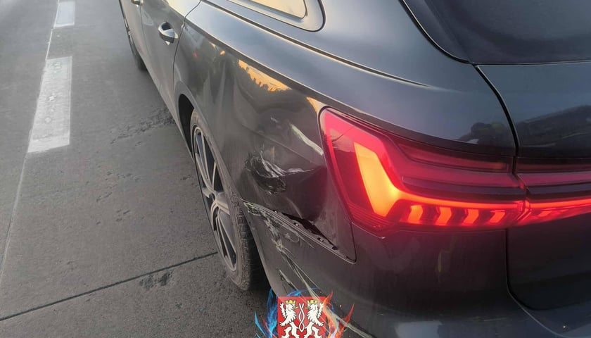 Kolizja na A4, w drodze na Legnicę