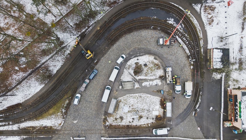 Powiększ obraz: Początek prac na pętli Sępolno - 21.02.2026 r.