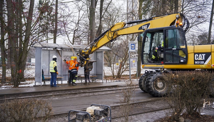 Powiększ obraz: Początek prac na pętli Sępolno - 21.02.2026 r.