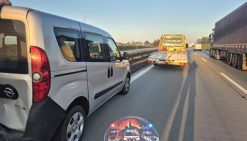 Kolizja na A4 w stronę Wrocławia - spory zator