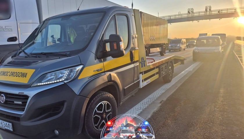 Kolizja na A4 w stronę Wrocławia - spory zator