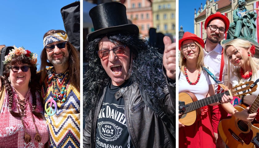 na zdjęciu z lewej Pani Joanna i Pan Robert z Warszawy, w środku Pan Henryk z Rabki, z prawej gitarzystki z grupy „Naucz się grać”