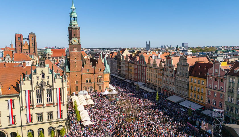 Gitarowy Rekord Świata, Wrocław, 1.05.2026. Widok z drona.