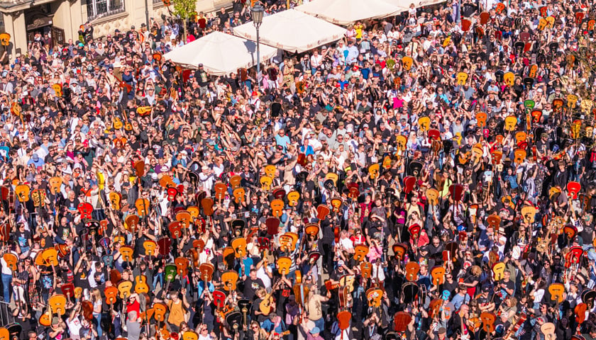 Gitarowy Rekord Świata, Wrocław, 1.05.2026. Widok z drona.