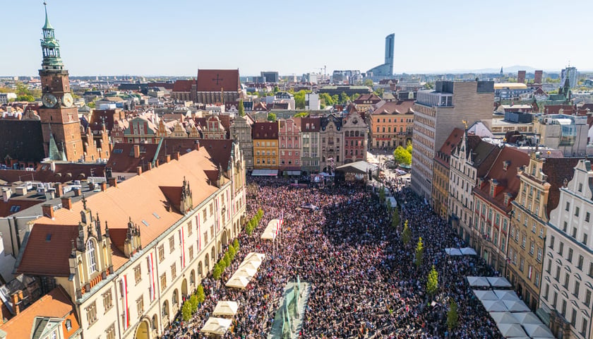 Gitarowy Rekord Świata, Wrocław, 1.05.2026. Widok z drona.