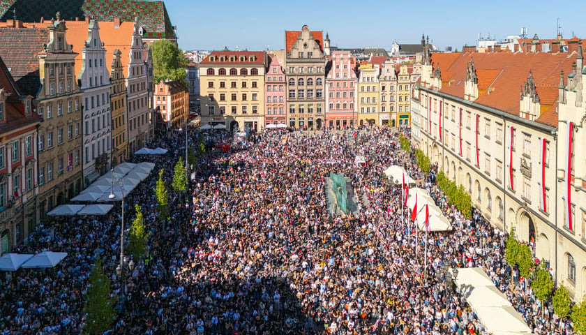 Gitarowy Rekord Świata, Wrocław, 1.05.2026. Widok z drona.