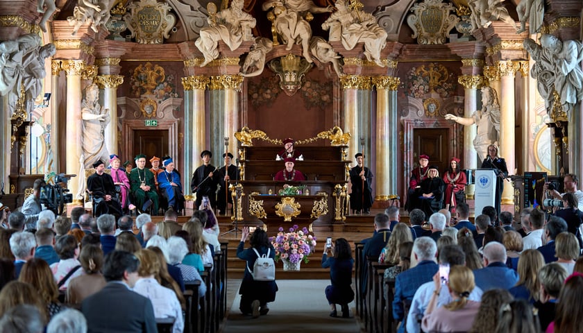 Uroczystość przyznania Serhijowi Żadanowi tytułu doktora honoris causa Uniwersytetu Wrocławskiego