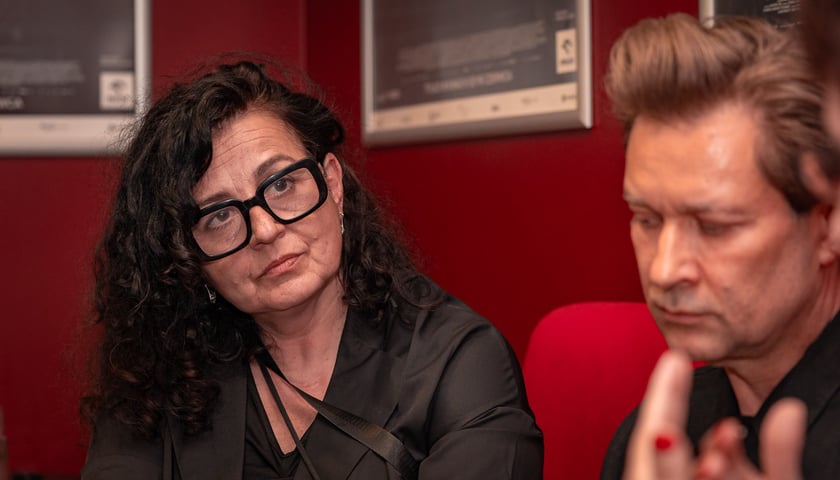 <p>Katarzyna Sobańska i Marcel Sławiński, scenografowie filmu &bdquo;Ojczyzna&rdquo;</p>