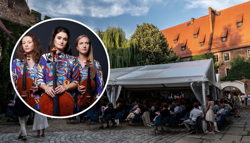 Na zdjęciu dużym scena festiwalu we wrocławskim Arsenale, na małym zdjęciu Tansman Trio