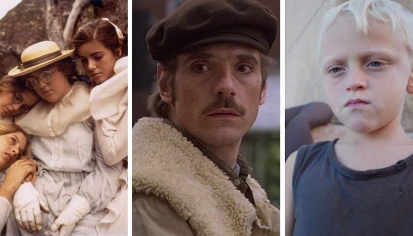 Na zdjęciach od lewej kadr z filmu „Piknik pod Wiszącą Skałą”, Jeremy Irons w filmie „Fucha” oraz kadr z filmu „Czerwone skały”