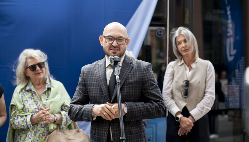 <p>Uroczystość nadania imienia Andrzeja Markowskiego tramwajowi MPK Wrocław</p>