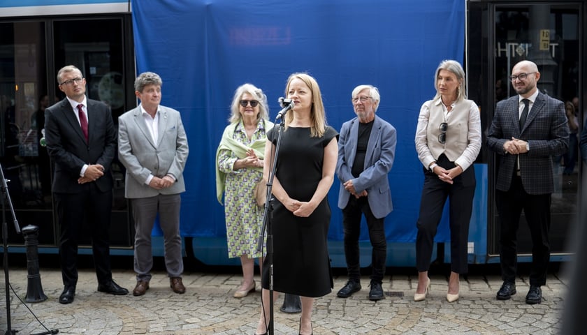 <p>Uroczystość nadania imienia Andrzeja Markowskiego tramwajowi MPK Wrocław</p>