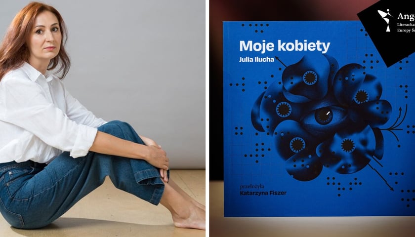 Na zdjęciu z lewej Julia Ilucha, na zdjęciu z prawej okładka jej tomu opowiadań „Moje kobiety”