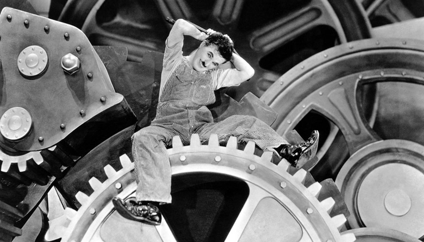 Dzisiejsze czasy według Chaplina