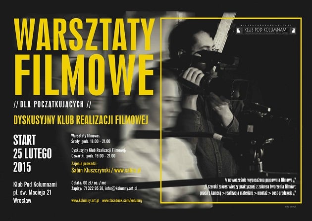Nabór do pracowni filmowej Klubu Pod Kolumnami - grupa dla początkujących