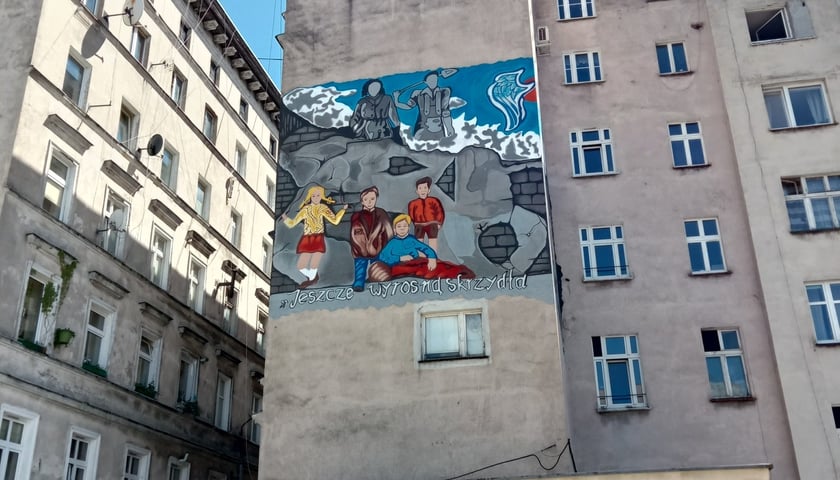 Powiększ obraz: Mural można zobaczyć na żywo przy ul. Kaszubskiej