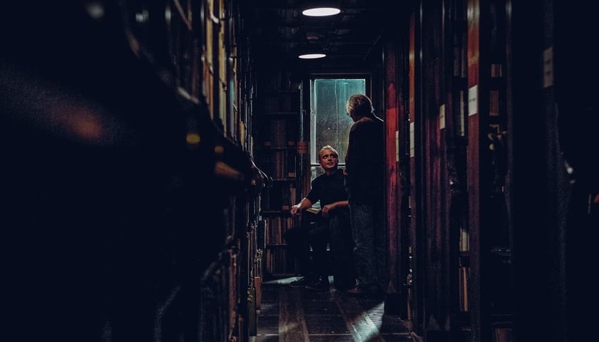 Piotr Adamczyk w Bibliotece Uniwersyteckiej