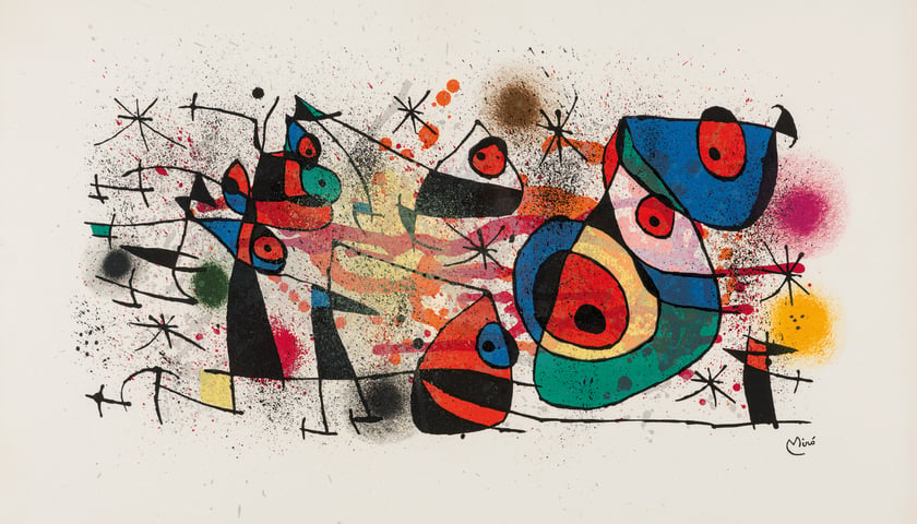 Na zdjęciu jedna z prac Joana Miró, którą obejrzymy na wystawie w Pałacu Królewskim.