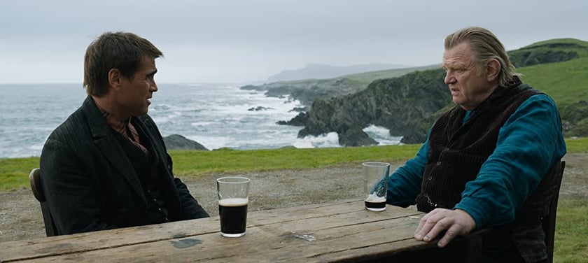Na zdjęciu nominowani do Oscara Brendan Gleeson i Colin Farrell w filmie „Duchy z Inisherin”