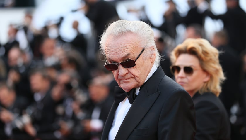 Na zdjęciu Jerzy Skolimowski z żoną Ewą P9iaskowską, współscenarzystką i współproducentką ?IO?