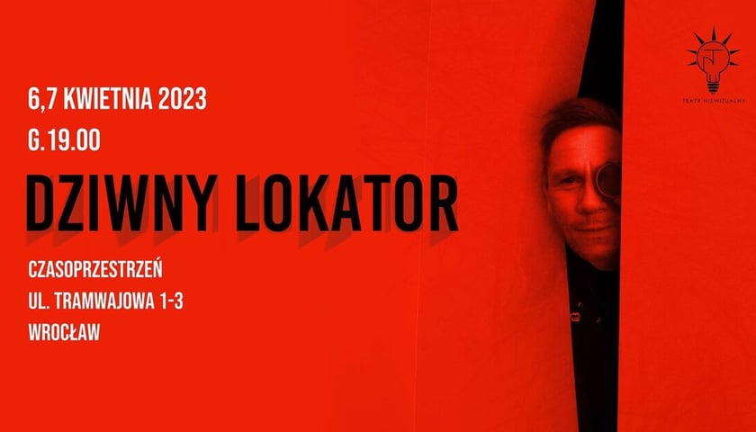 fragment plakatu zapowiadającego spektakl "Dziwny lokator"